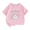 Sanrio Летняя одежда для девочек 100% хлопок Детская детская девочка Милая футболка с принтом My Melody Мультяшный топ с коротким рукавом Комплекты