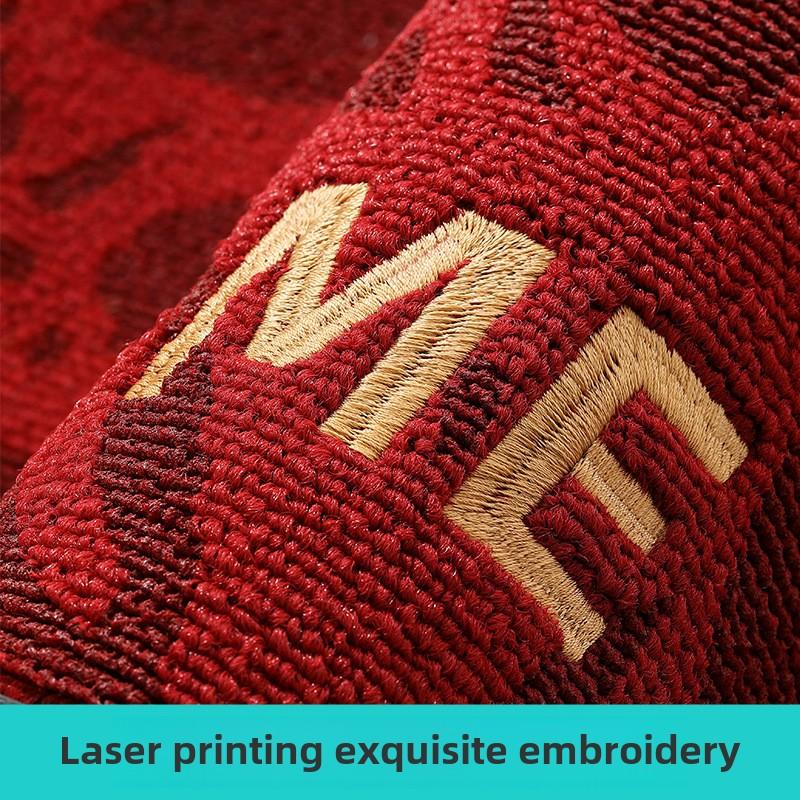 Embroidered Polypropylene Door Mat Entrance Doormat Outdoor Floor Mats Stain-resistant Wear-resistant Dust-removing Anti-slip