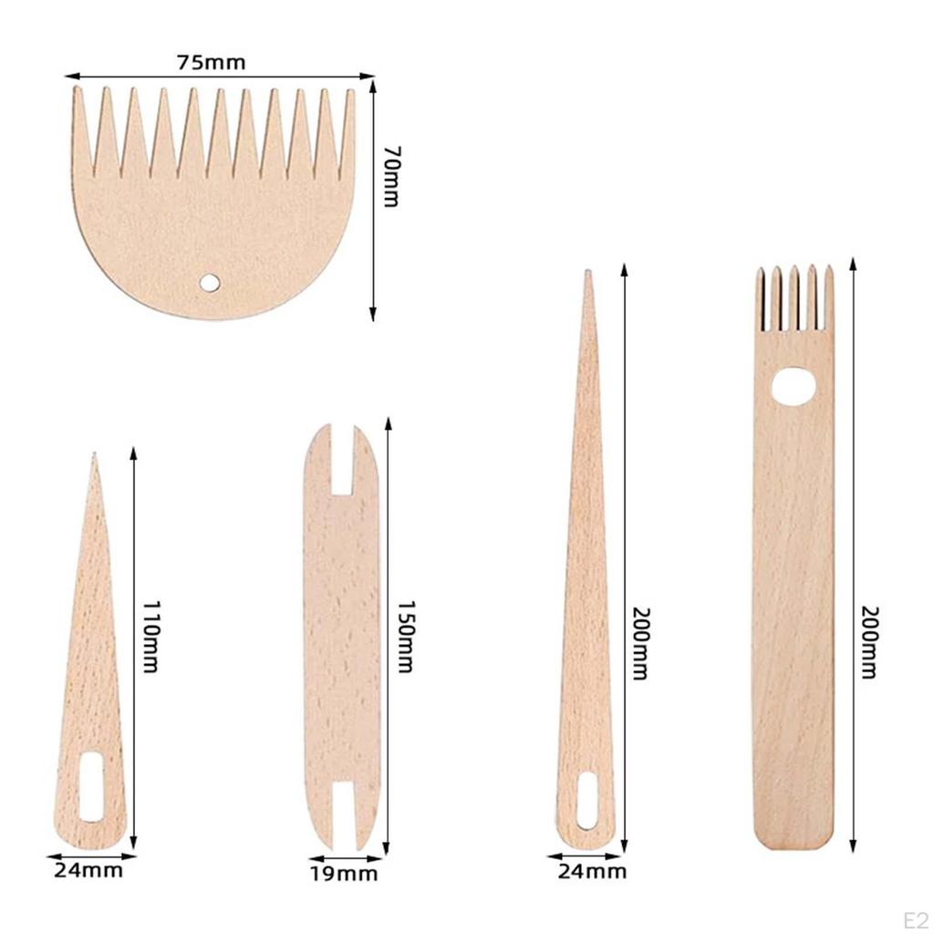 Big Eye Hand Loom Starter Shuttle DIY Weaving Comb for Tapestry Wall Hangings