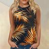 Women's Fashion Summer Round Neck Tank Top Lightweight Sleeveless  Print Tank Top