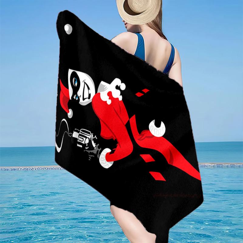 Dark Gothic clown Beauty Beach Towel, Super Soft Microfiber, Gift for Her/Him, Birthday, for Pool, Beach, Travel, Home Decor Fan gifts