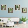 4 шт./компл., стикер на стену с горшечными растениями, 3D-эффект, самоклеящийся, водонепроницаемый, съемный из ПВХ, для гостиной, спальни, современное настенное искусство, украшение для зеленых растений