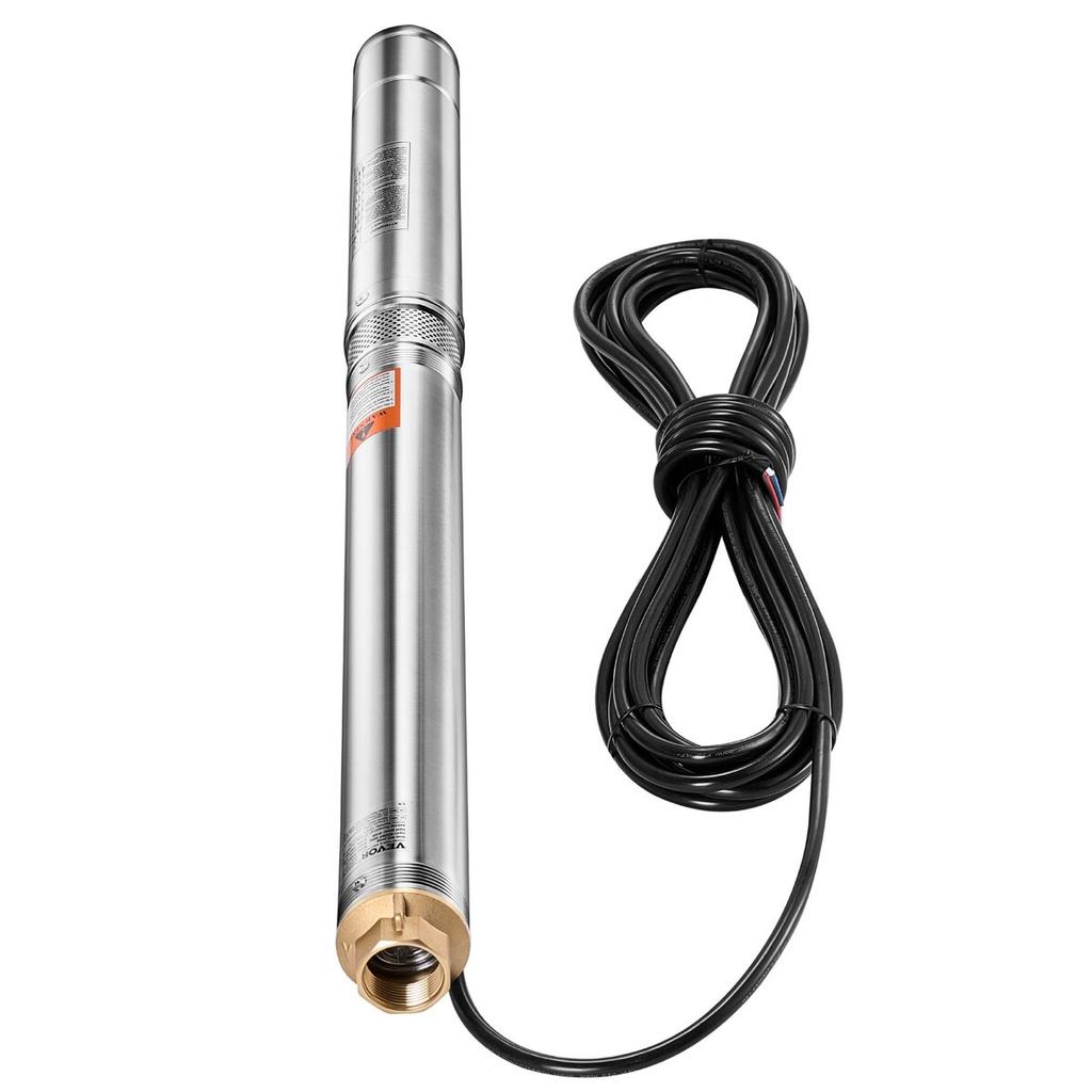 550W Deep Well Submersible Pump Stainless Steel Water Pump 174ft 100L/min