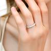 925 Silver Round Zircon Shiny Gorgeous Rings for Women Engagement Wedding High Quality Fine Jewelry