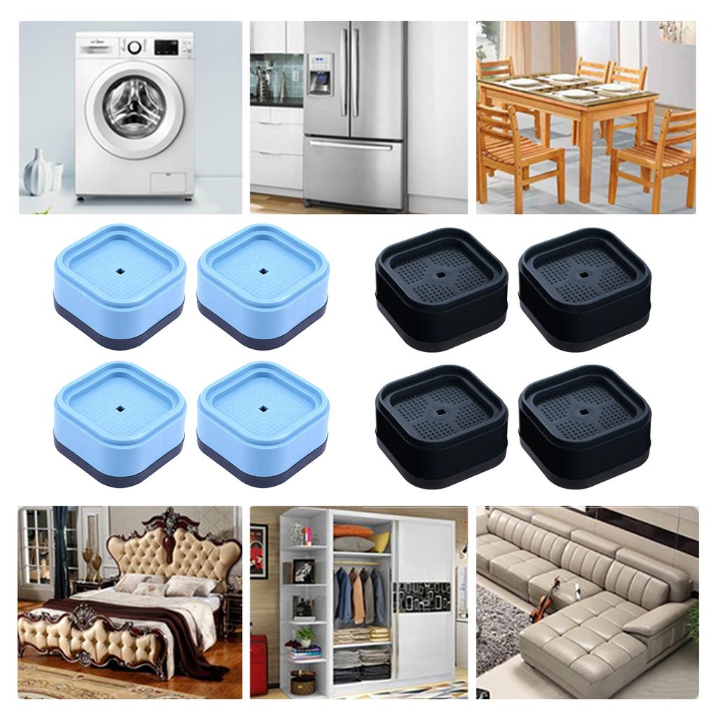 Набор из 4 подставок для стиральной машины, регулируемые по высоте, штабелируемые, мебельные подъемники для стола, дивана, стула, для использования в общежитии