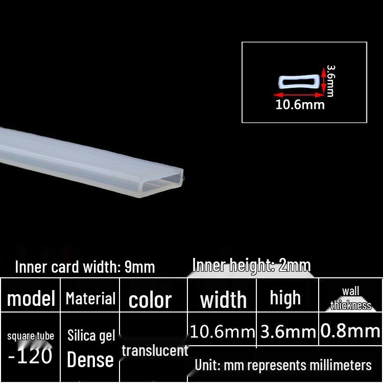 High-Temperature Resistant Silicone Square Tubing: Durable, Customizable, Aging-Resistant Rubber Sheath and Hollow Sealing Strip.