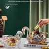 Стеклянная фруктовая тарелка Flevenz в европейском стиле в форме лебедя