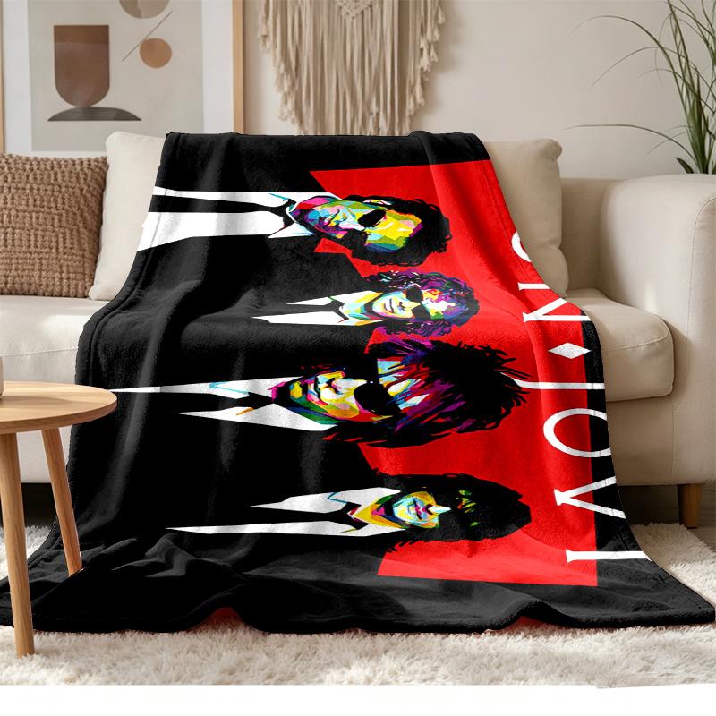 Bon Jovi Soft and comfortable flannel Suitable for sofas living rooms outdoor camping travel and also makes a great anniversary gift