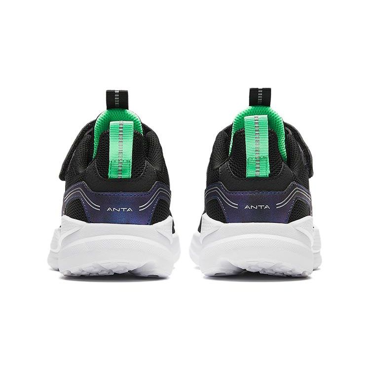 Anta Kids Comfortable Shock Absorbing Durable Low Top Running Shoes Kids Running Shoes Black Purple 312345508-2