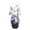 Women's Shirt Dress Sexy Casual Printed Long Sleeve Shirt Loose Slit Maxi Dress Button Collar