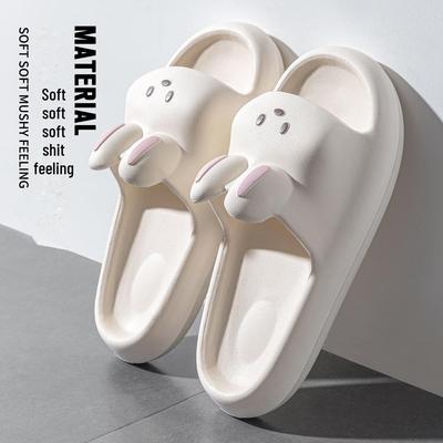 Женские милые мультяшные нескользящие тапочки для ванной: Летние сандалии для дома и улицы с мягкой подошвой