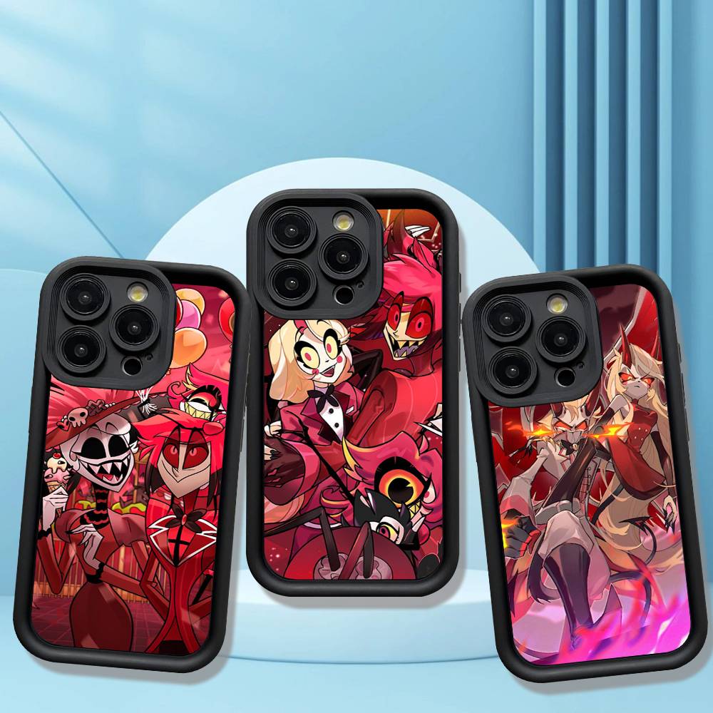 Чехол для телефона H-Hazbin H-Hotel Для iPhone 17 16 15 14 13 12 11 Pro Max 16E Plus INS Мягкий чехол