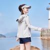 UPF + Sunscreen Clothing Women's Summer New Ice Silk Large Size Fashion Hooded Sunscreen Clothing Cycling Jacket Thin