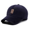 Sports Style Baseball Cap For Men With Fleece Lining Windproof Warmth For Outdoor Activities