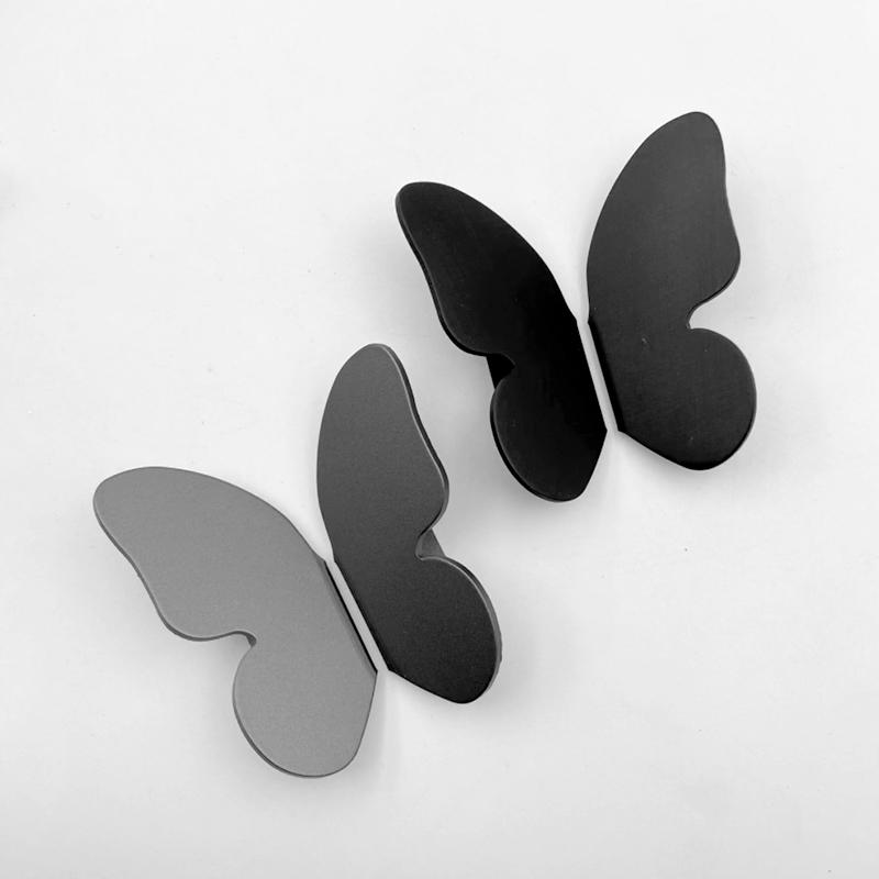 2 шт. Крючок для шкафа Кухня Мебель для дома Бабочка Дверная ручка Декор Ручка для ящика Латунная ручка Гардероб Комод