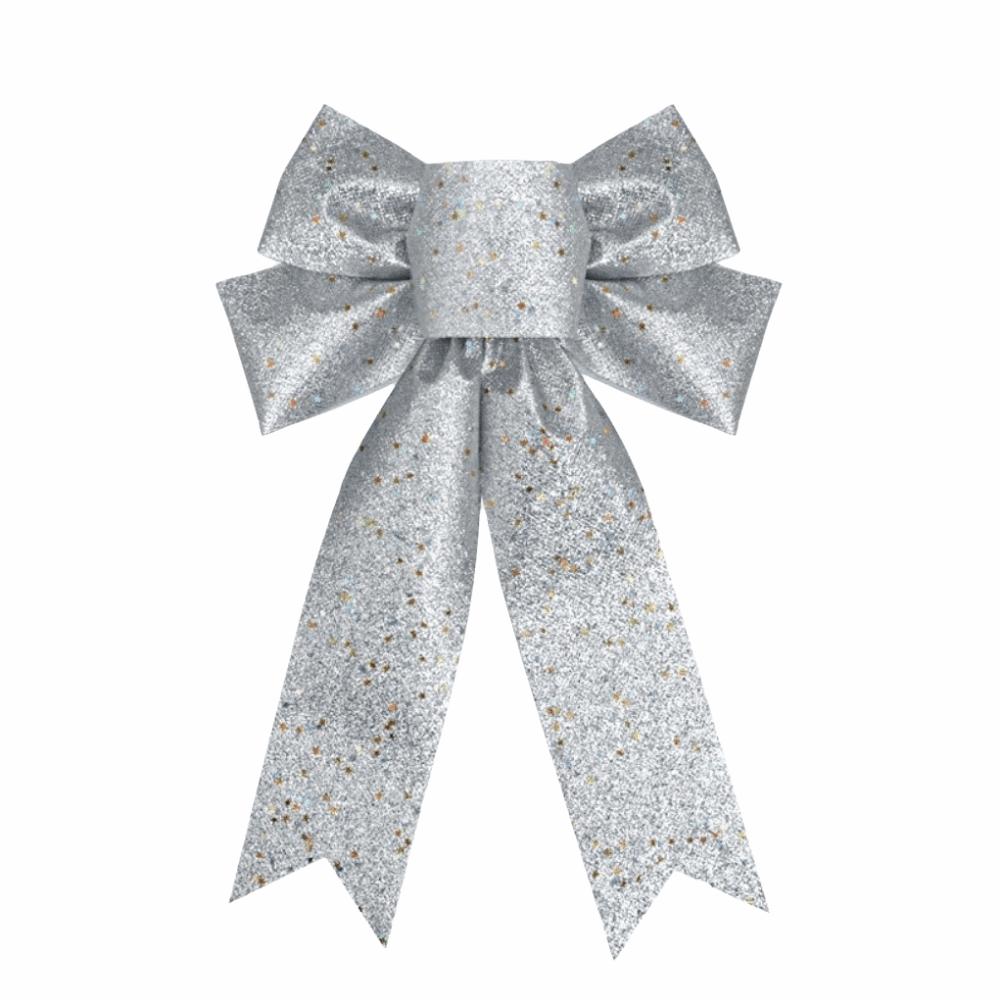 Sparkling Xmas Tree Bowknot Ornament Creative Christmas Hanging Decoration Xmas Party Supplies