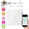 Wifi Touch Panel Glass Remote Smart Light Wall Switches for Google Home/Alexa EU 110-240V