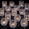 6/12 шт. Синие подсвечники для votive свечей Стеклянный подсвечник для украшения вечеринки Подсвечники для чайных свечей для свадьбы Домашний Декор стола
