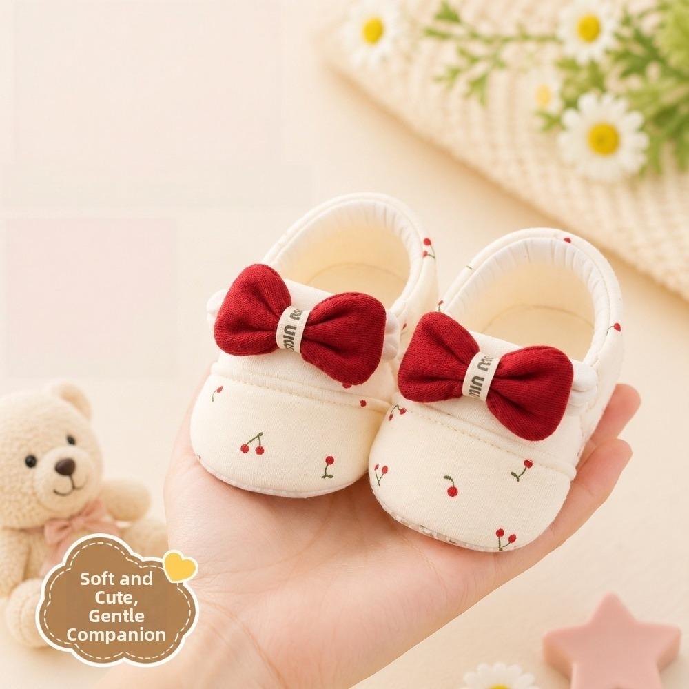 Bowknot Baby Girl Shoes Drawstring Newborn Crib Shoes Cute Toddler Walking Shoes For 0-13 Months