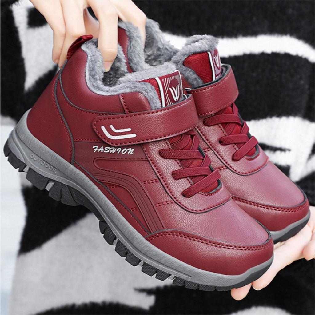 Хлопковая обувь, Женская обувь, Плюшевая, Утепленная, Обувь для походов, Зимние ботинки, Низкие, Женские ботинки