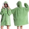 Женская зимняя теплая домашняя толстовка с капюшоном большого размера, одеяло, пижама, ночные рубашки с карманом для женщин, однотонная флисовая домашняя одежда, мягкий домашний халат большого размера 90 см
