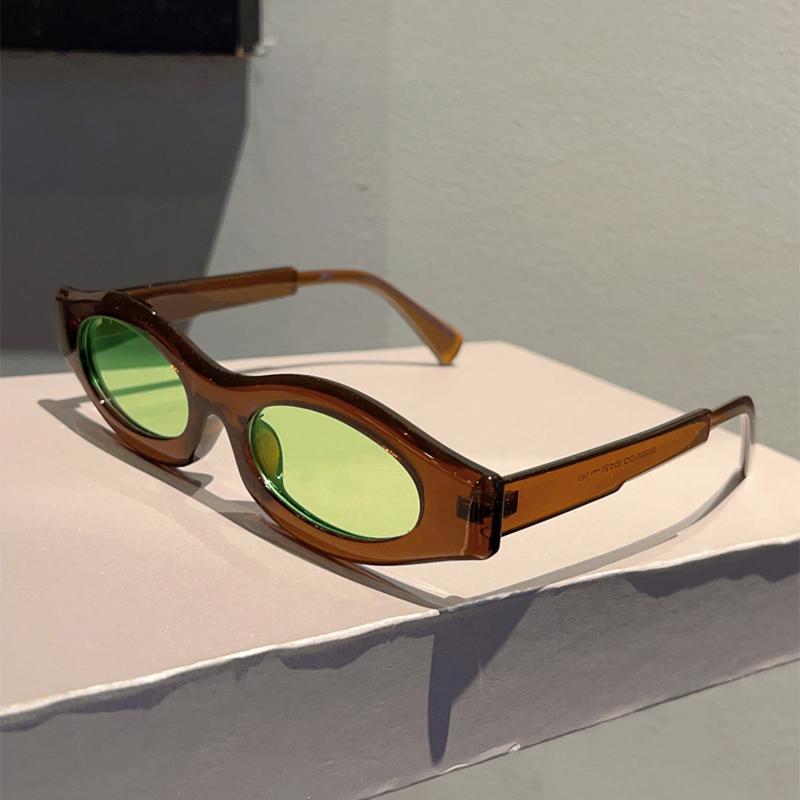 Oval Sunglasses New Fashion Vintage Candy Color Beach Vacation Shades Women Retro Vintage Brand Outdoor Sun Glasses