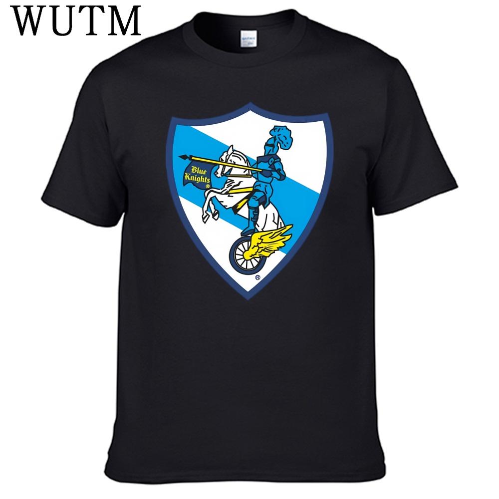 New Blue Knights T Shirt 100 Cotton Men Shirt