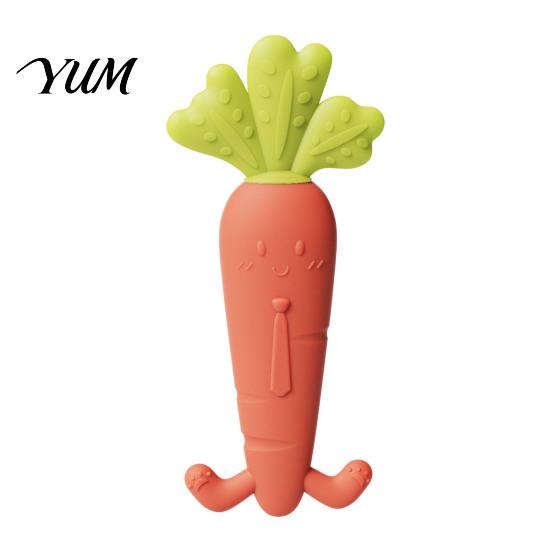 Baby Shower Gifts for Newborns Silicone Carrot Teether, Food-Grade BPA-Free Chew Toy 3-6 Easy to Clean Teether Months, Soothing Gum Massager,