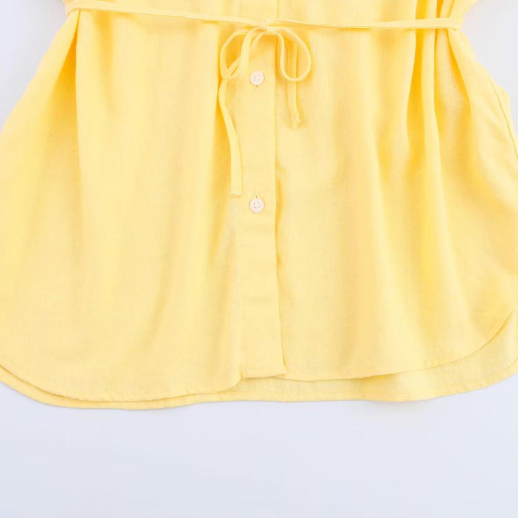 Spring/Summer 2025 Women's Slim Fit Belted Lapel Shirt