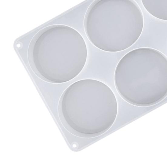 Формы из силиконовой смолы для эпоксидной смолы, большая круглая форма с 6 полостями, глубокая форма для литья эпоксидной смолы для подставок, поделки своими руками, деревянные инкрустации для выпечки