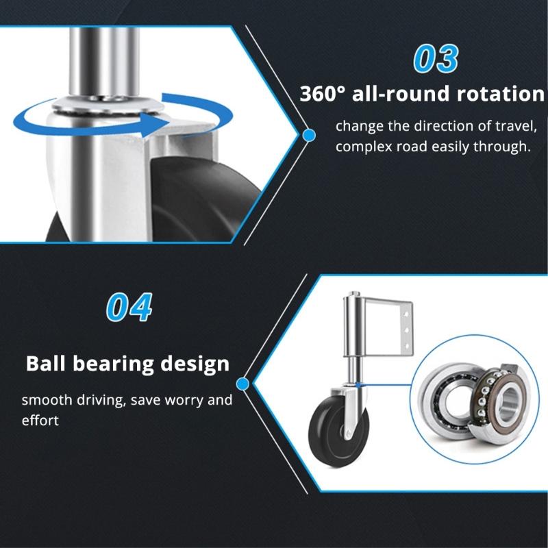 Spring Loaded Gate Caster Replacement Garden Gate Wheel Wear Resistant Gate Spring Shock Absorption Wheel Enduring