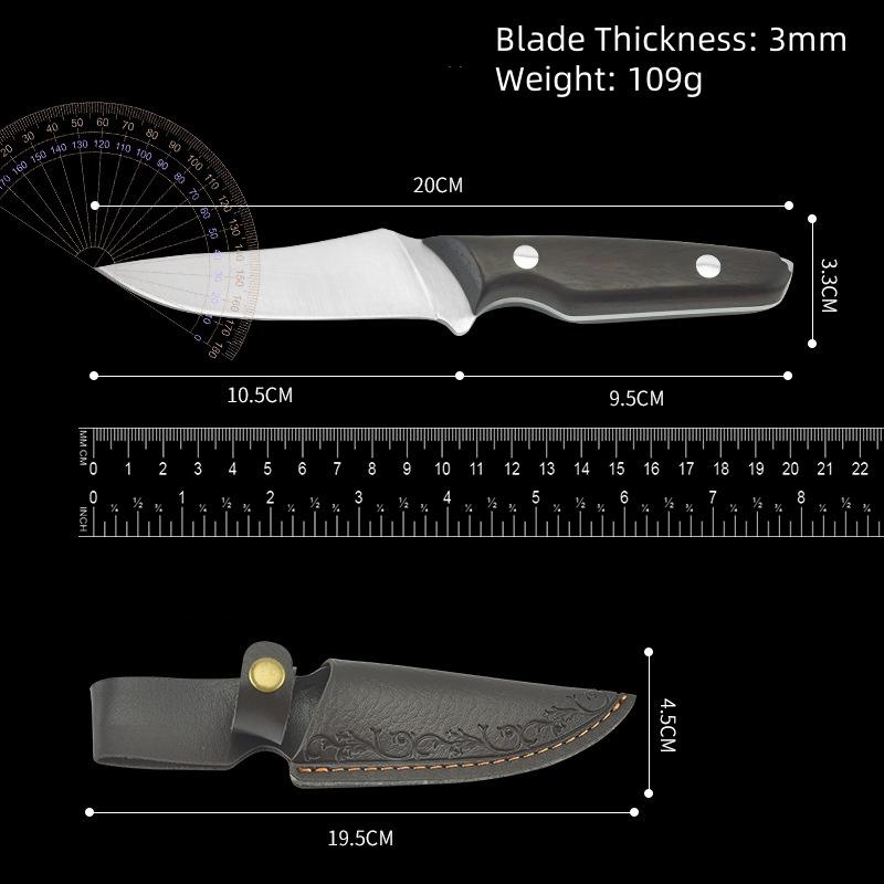 Нож из нержавеющей стали, кухонные ножи для пилинга, нож для мяса, нож для суши, резак для фруктов с чехлом для ножа