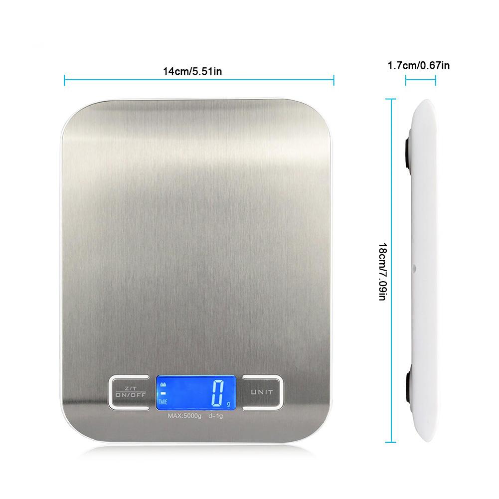 5Kg Kitchen Digital Scale Stainless Steel Precise Small Platform Scale Food Coffee Balance Digital Scale for Coffee Food Cooking