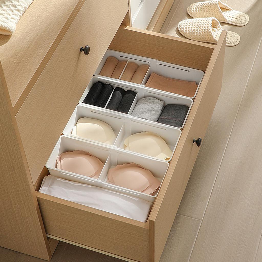 Telescopic Basket Plastic Household Hanging Rack Drawer Edge Storage Box Fork Spoon Socks Storage Box Medicine Sorting