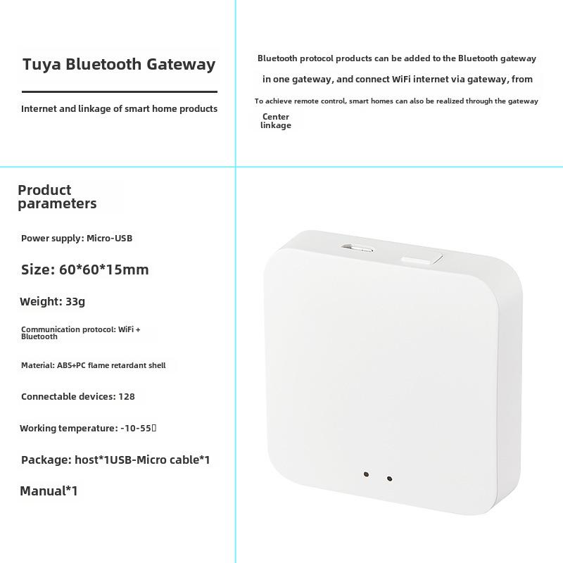 Tuya Zigbee Smart Home Water Detector & Smoke Alarm with Wireless Temperature and Humidity Sensor Switch