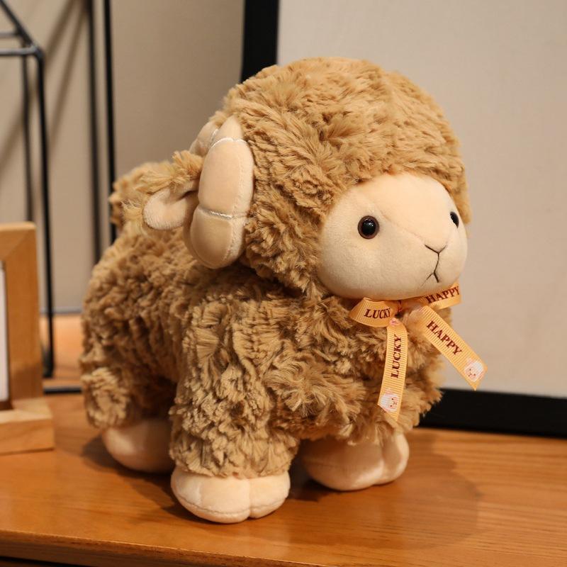 Cute Simulation Lamb Goat Doll Plush Toy Curly Sheep Doll Children'S Company Soothing Doll