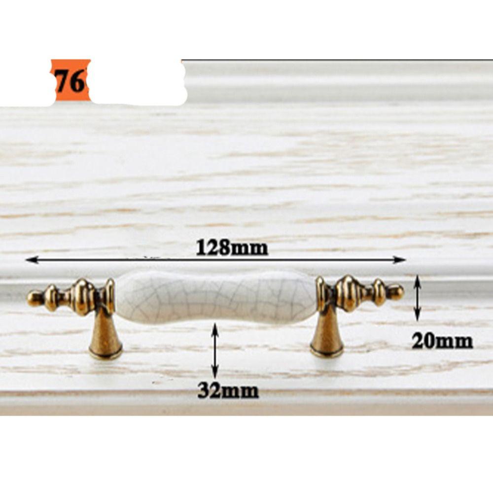 Керамические ручки для шкафа из цинкового сплава Антикварная бронза Дизайн с трещинами Ручка для двери гардероба Белые Винтажные ручки для ящиков Дверца шкафа