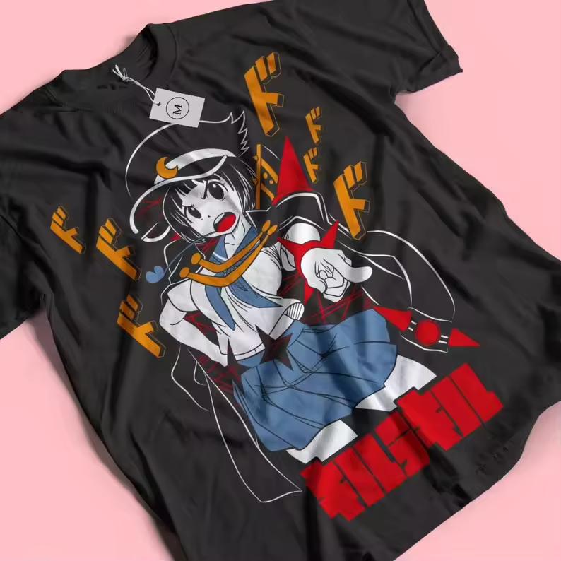 Руко Матой Рубашка Винтажная Стиранная Унисекс Оверсайз Kill La Kill Уличная Одежда Мягкий Хлопок Футболка с Коротким Рукавом Подарок Одежда Топы Горячий