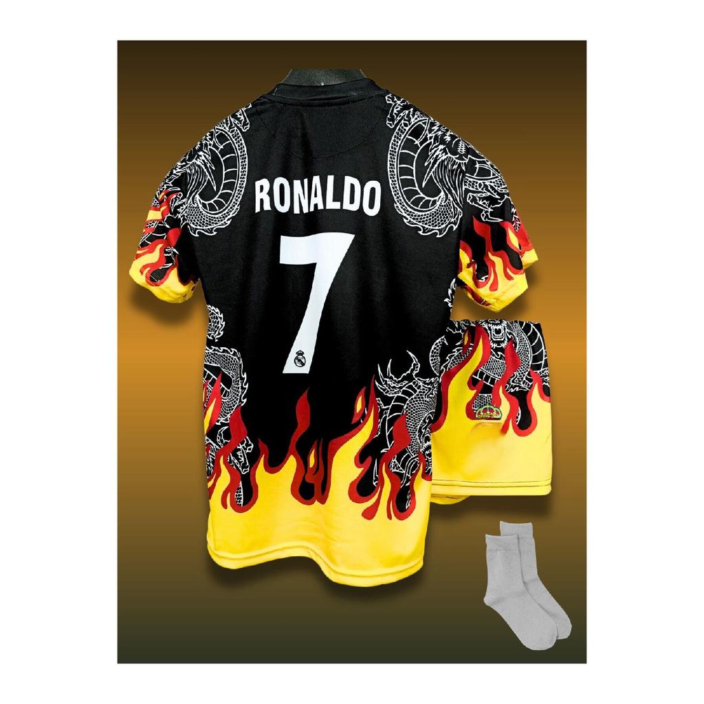 Ronaldo Special Design Flame Kids Jersey (jersey-shorts-socks-bracelet) Set Of 4