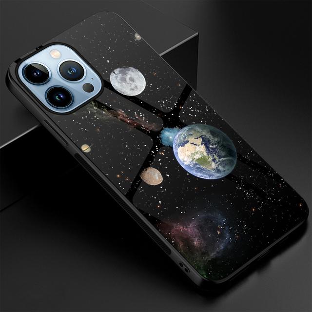 Чехол с милым астронавтом с рисунком для Iphone 14 13 12 Pro Max Mini Xs Xr X, чехол из закаленного стекла для Iphone 7 8 6s Plus Se 2022 11
