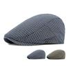 Берет Мужской Британский Ретро Кепка Вперед Клетчатый Берет Художника