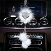 Ornament Car Pendant Crystal Rearview Mirror Pendant Fashion Car Hanging Ornament  Women Girls