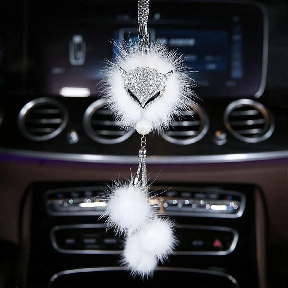 Ornament Car Pendant Crystal Rearview Mirror Pendant Fashion Car Hanging Ornament  Women Girls