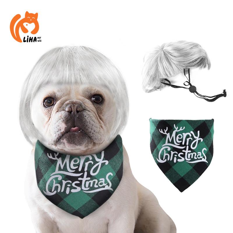 Adorable Pet Wig With Bangs Cute Bob Style For Cats And Dogs In Vibrant Colors