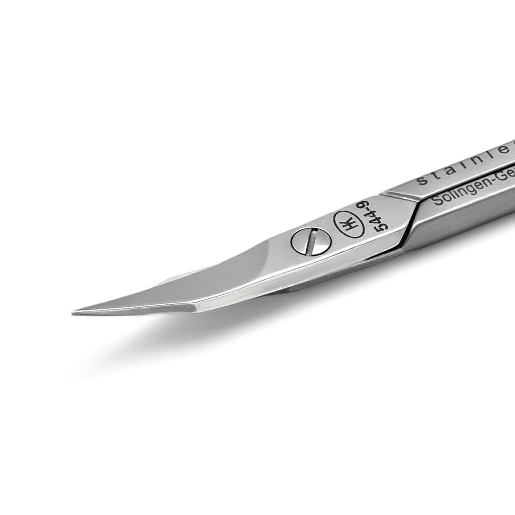 Комбинированные ножницы для ногтей 2-в-1 Hans Kniebes с башенными лезвиями для кутикулы, нержавеющая сталь