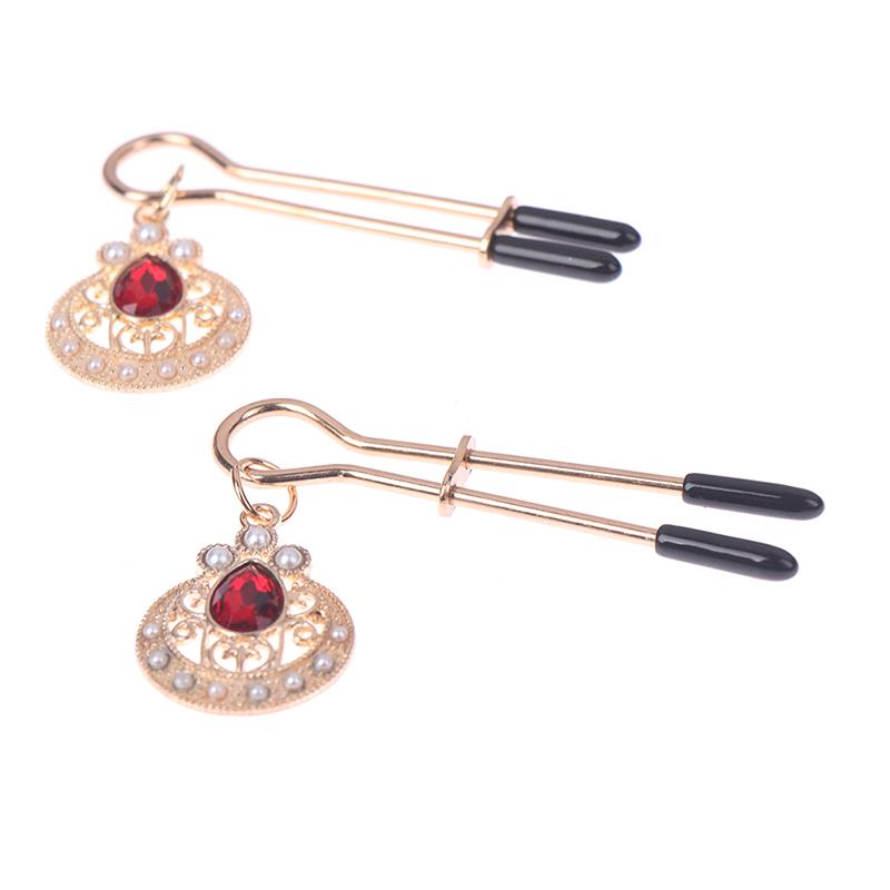 1 пара металлических зажимов для сосков на груди, зажим для женского клитора, ювелирные изделия для пирсинга, секса