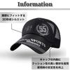 BUZZxSELECTION Mesh Perfect for and Size 55 Men's Cap, Stylish, Running, Golf, Sports, (CAP025) (01 Black)