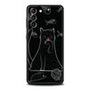 Черный кот Чехол для телефона для Samsung Galaxy S25 S24 S23 S22 Ultra S20 S21 FE 5G S10 S9 Plus S10E Мягкий ТПУ Чехол
