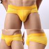 Men's Sexy Mesh Modal Triangle Underwear Breathable Solid Briefs Underpants