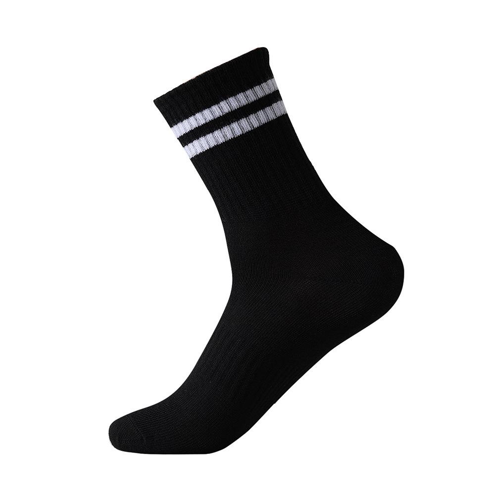 Женские гольфы до середины икры с длинными полосками - Нескользящие, в студенческом стиле, для весны и осени